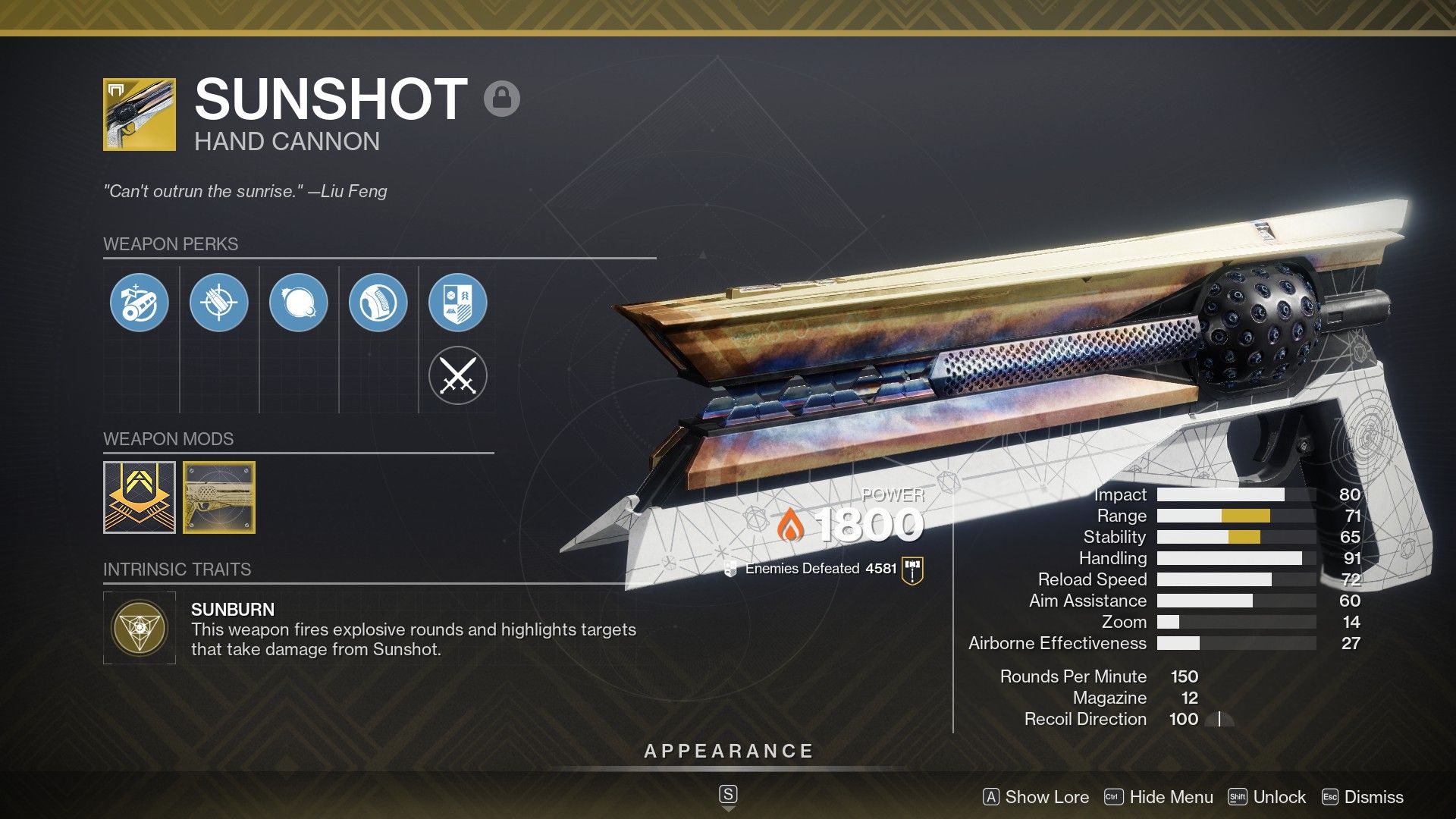 destiny 2 sunshot catalyst