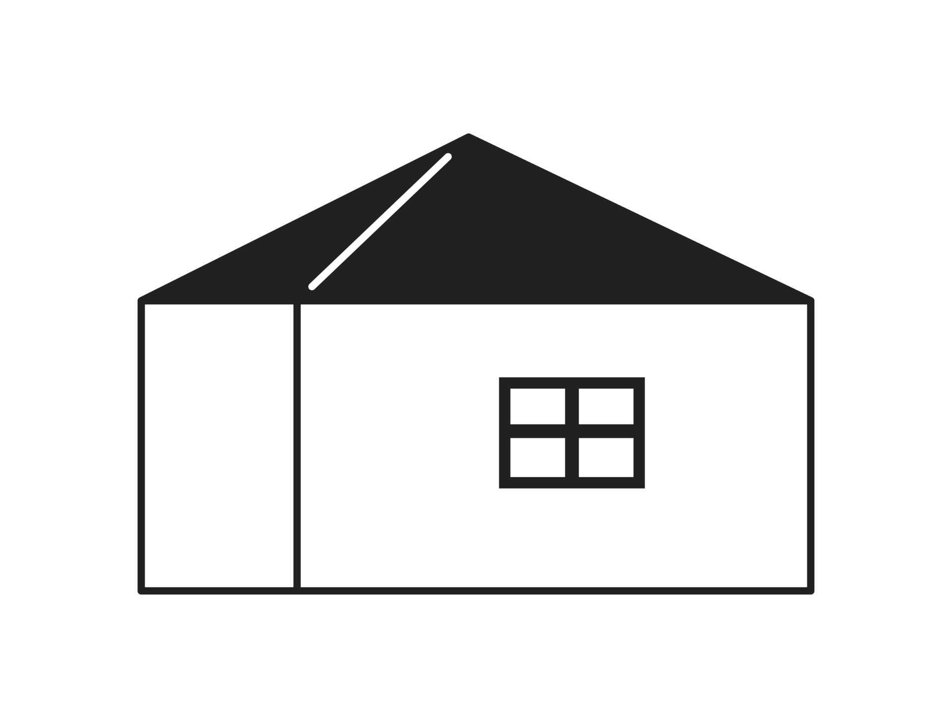 simple house clip art black and white