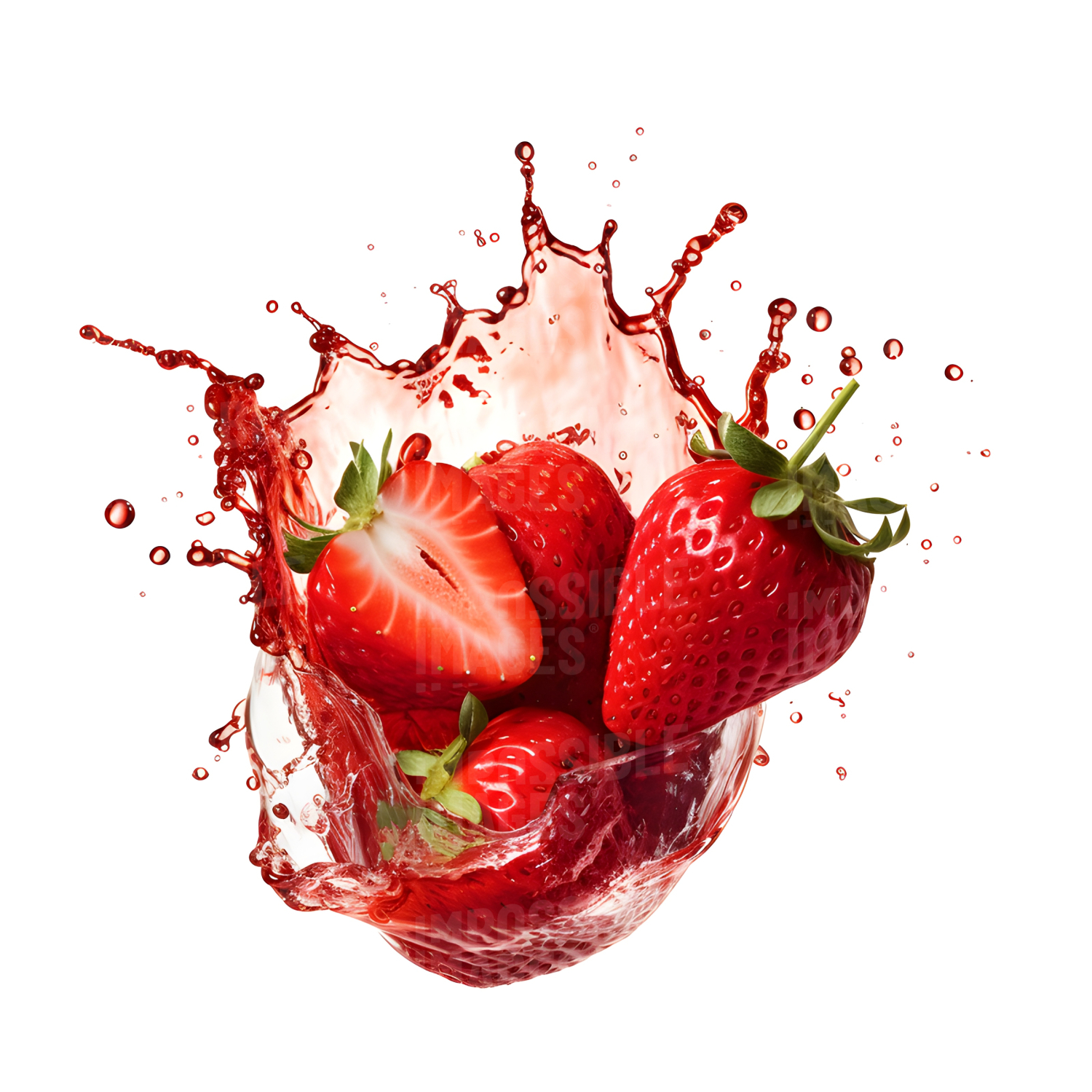 strawberry on white background