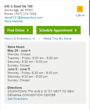 ups store hours near me