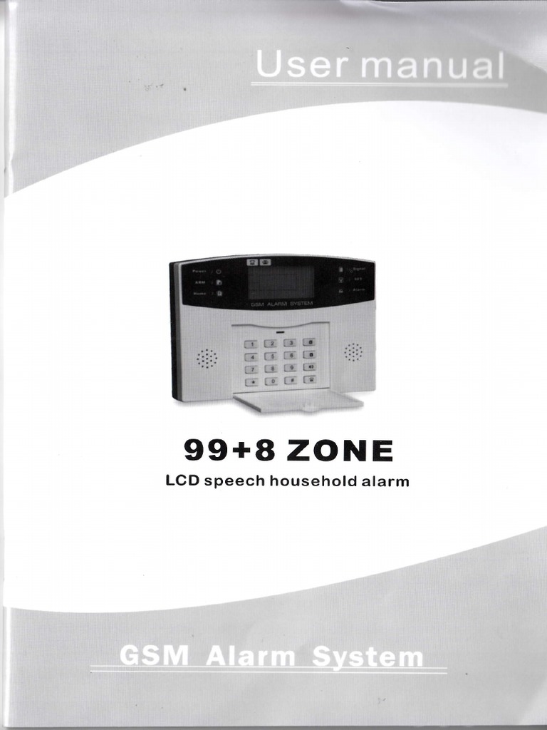 99 8 zone gsm alarm system manual