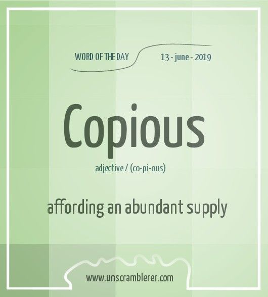 definition for copious