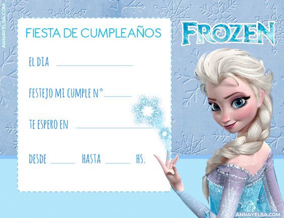 tarjetas de cumpleaños de frozen