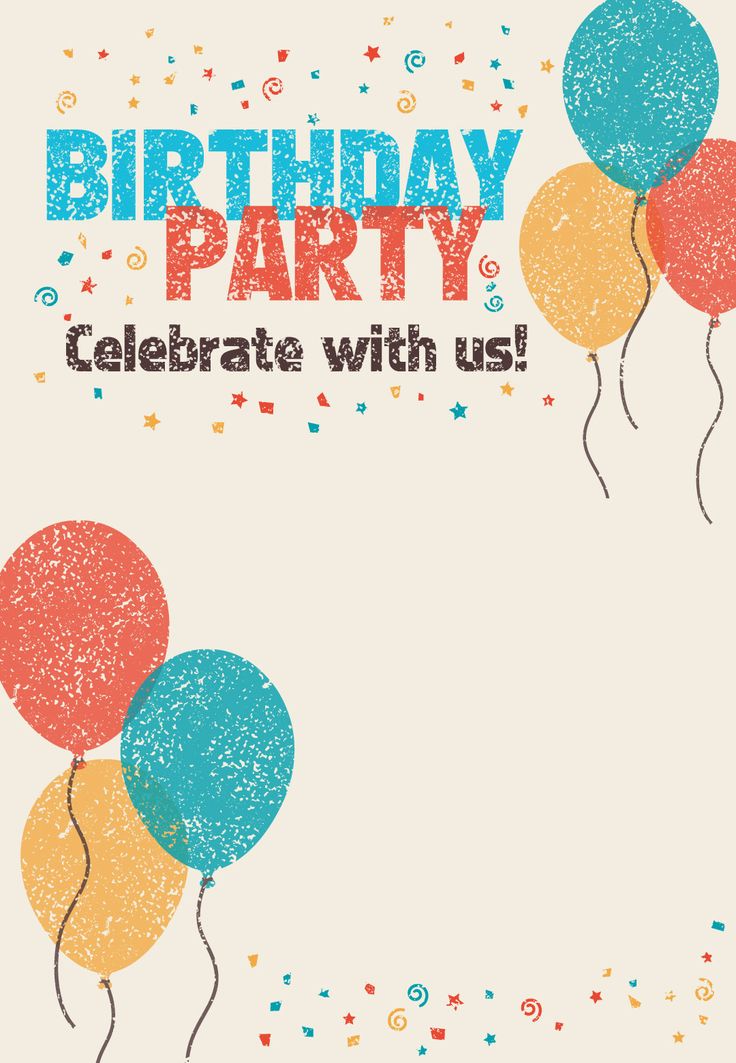 bday party invitation templates