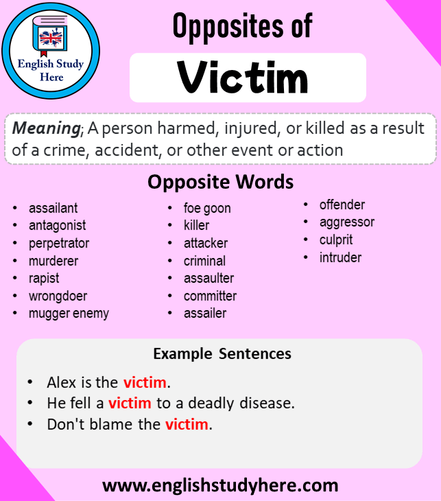 antonyms for victims