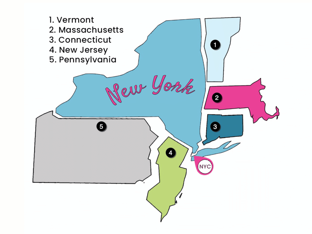 nearby cities to new york