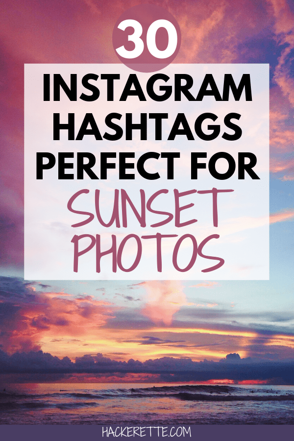 sunsets hashtags