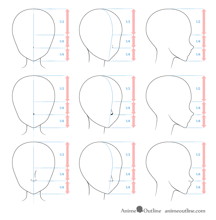 how to draw a nose anime