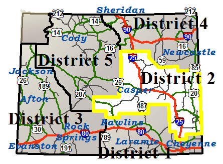 wydot road report map