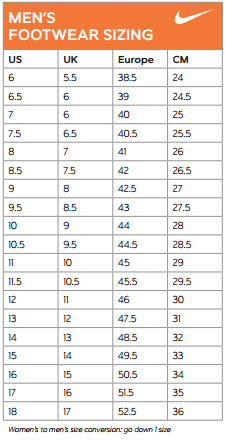 daks size guide