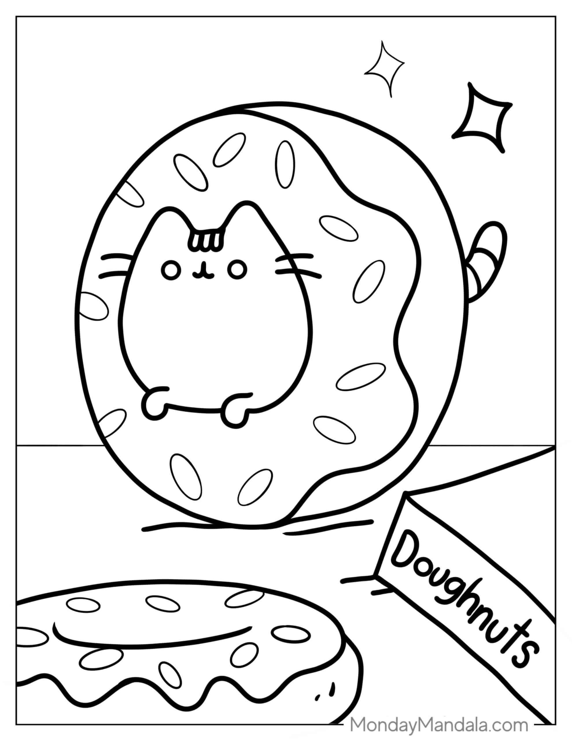 coloring pages pusheen