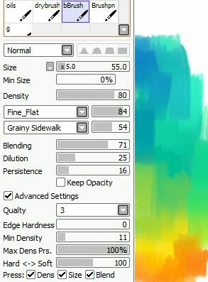 oil brush paint tool sai