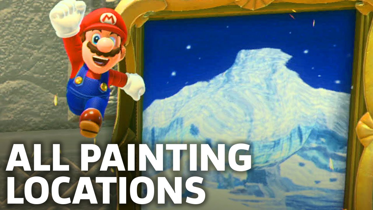 super mario odyssey paintings