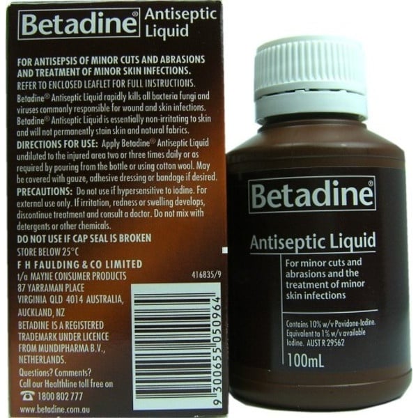 does betadine kill ringworm