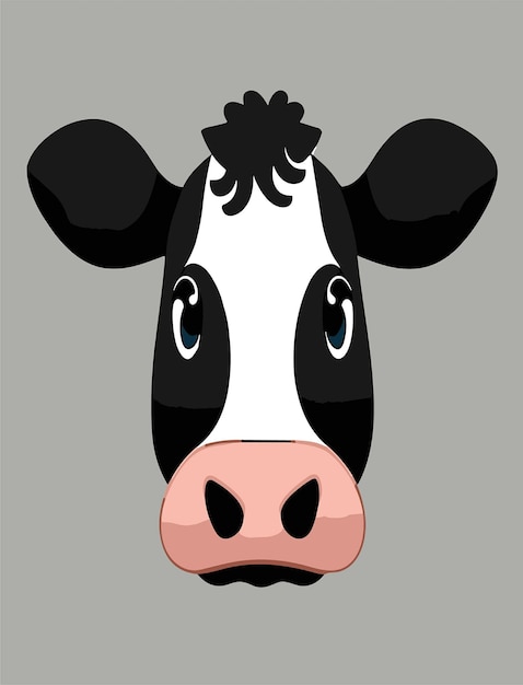 cartoon cow face