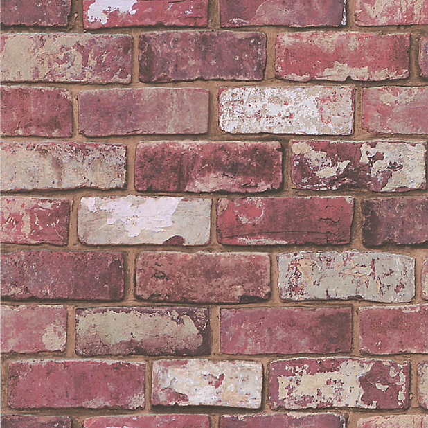 brick wallpaper b&q