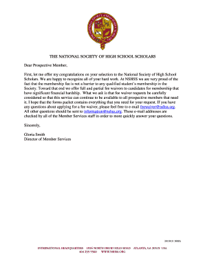 nshss waiver