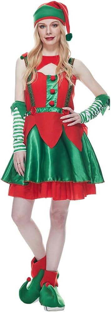 ladies christmas elf costume