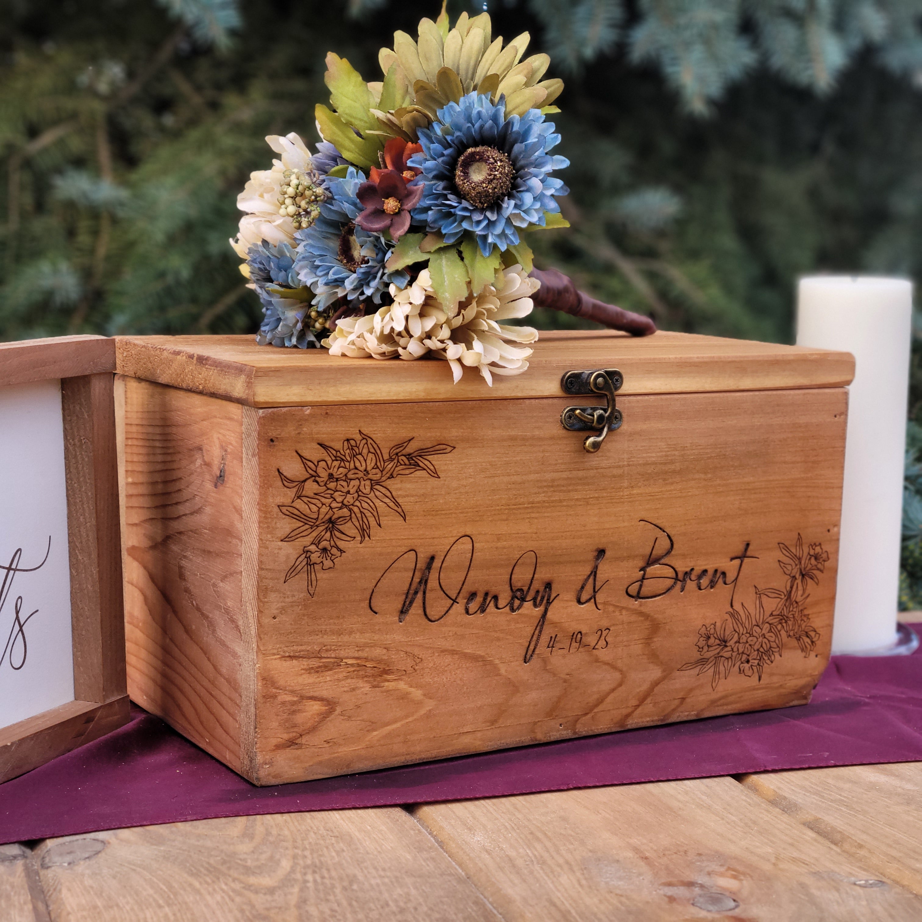 wooden box wedding cards