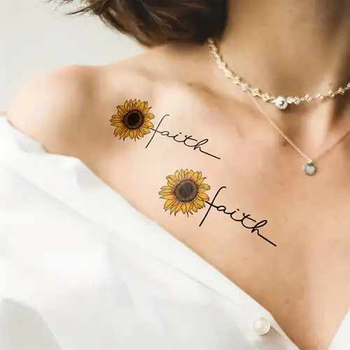 tatuajes de girasol en el pecho