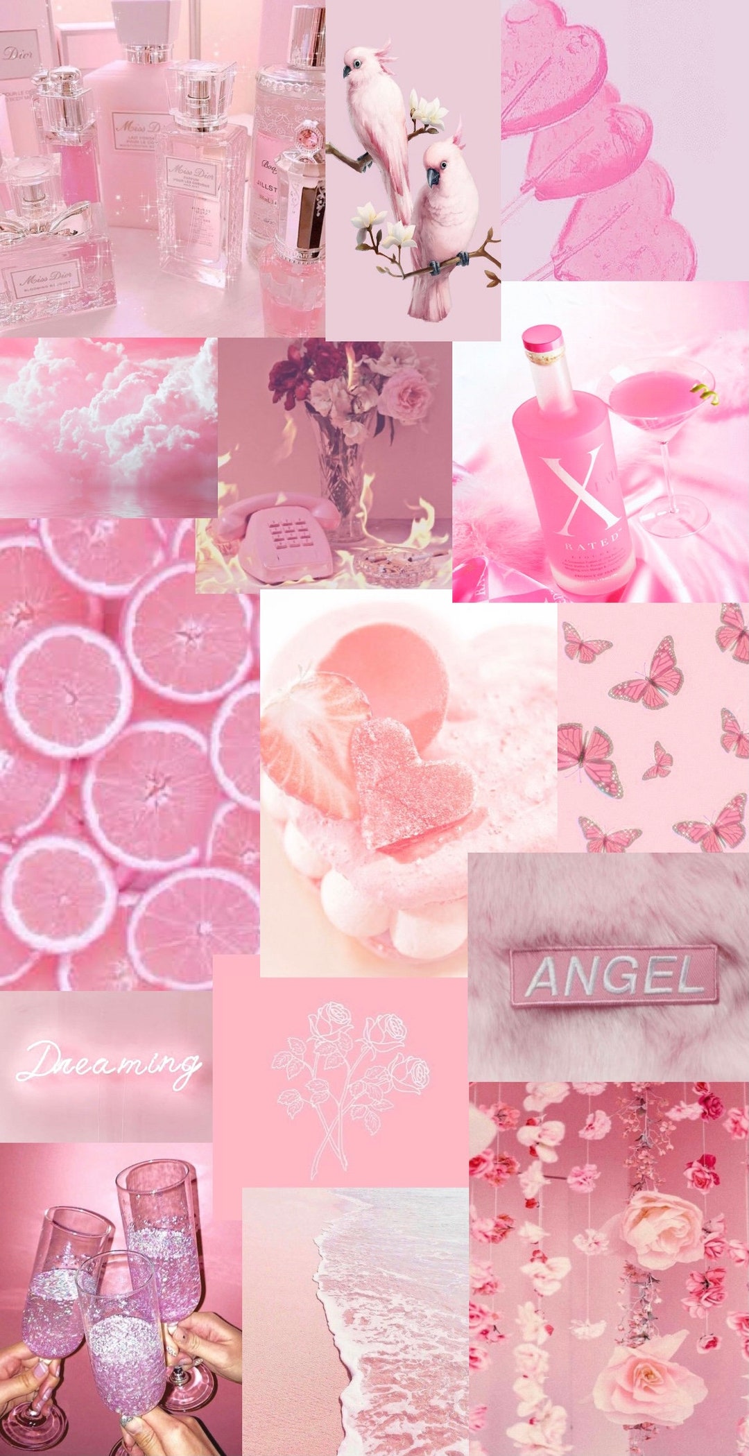 aesthetic pink background