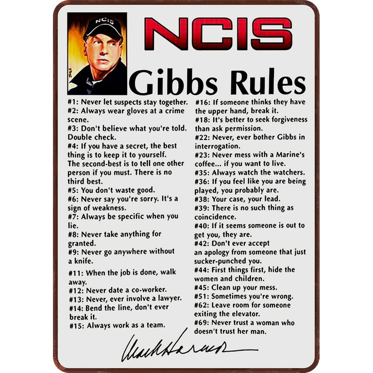 ncis rules list gibbs