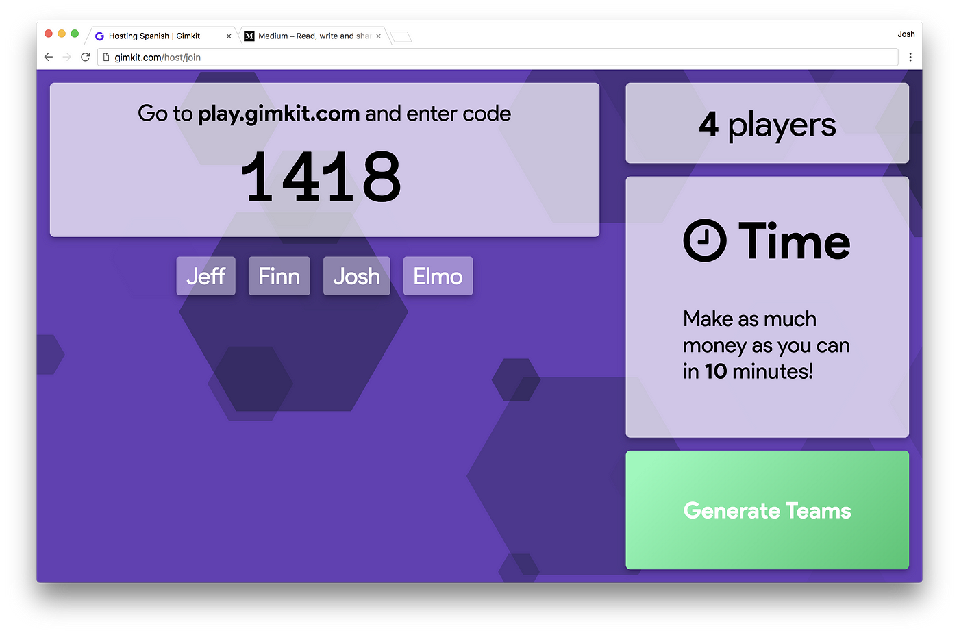 gimkit code