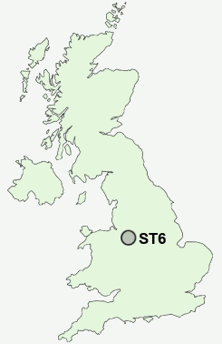 st6 postcode