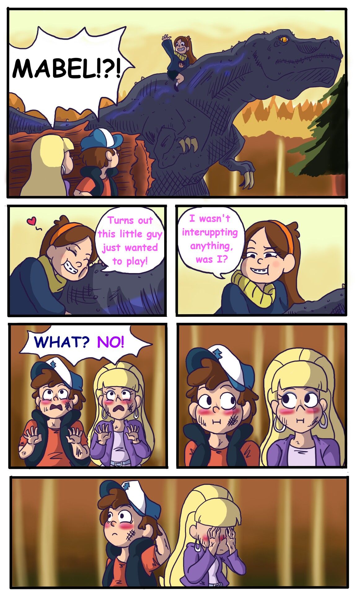 comic de gravity falls en español dipper y pacifica