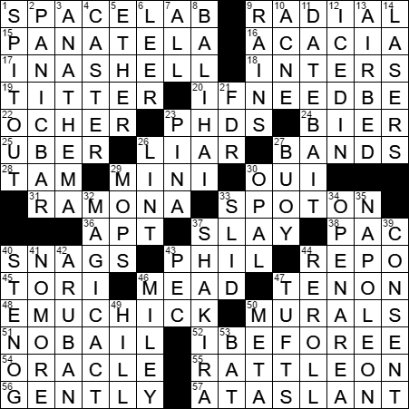 headliner crossword clue