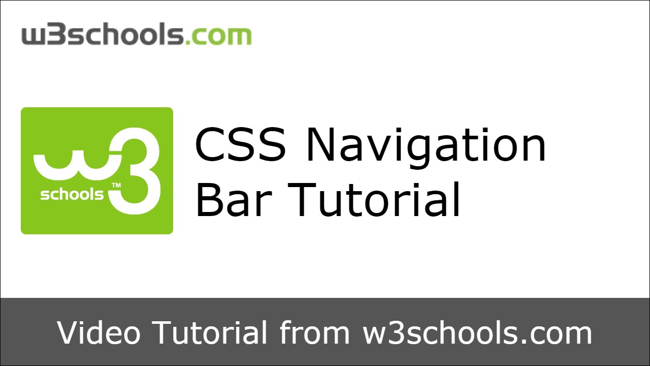 nav bar w3schools