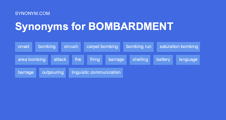 bombardment synonym