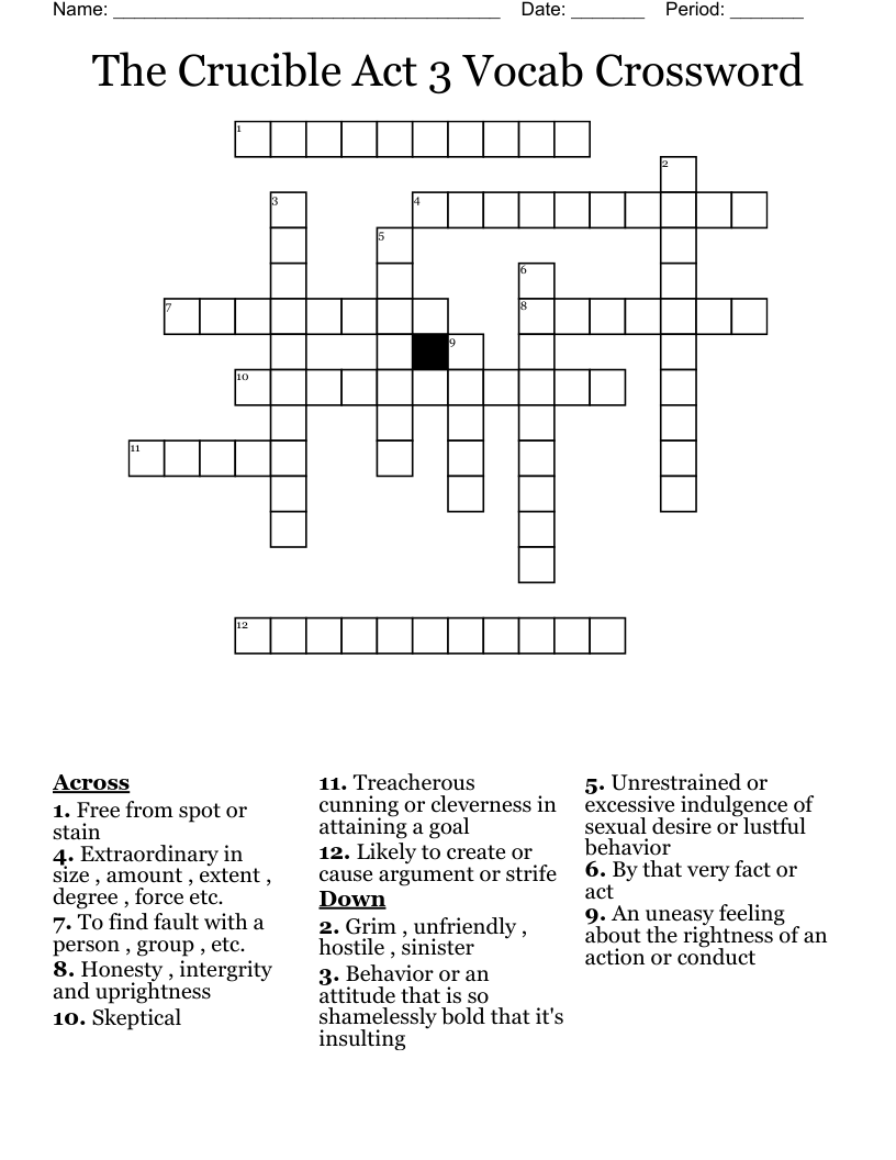 period of excessive indulgence crossword