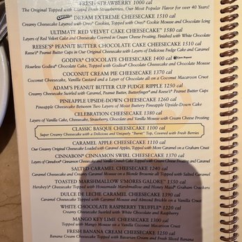 las vegas cheesecake factory menu