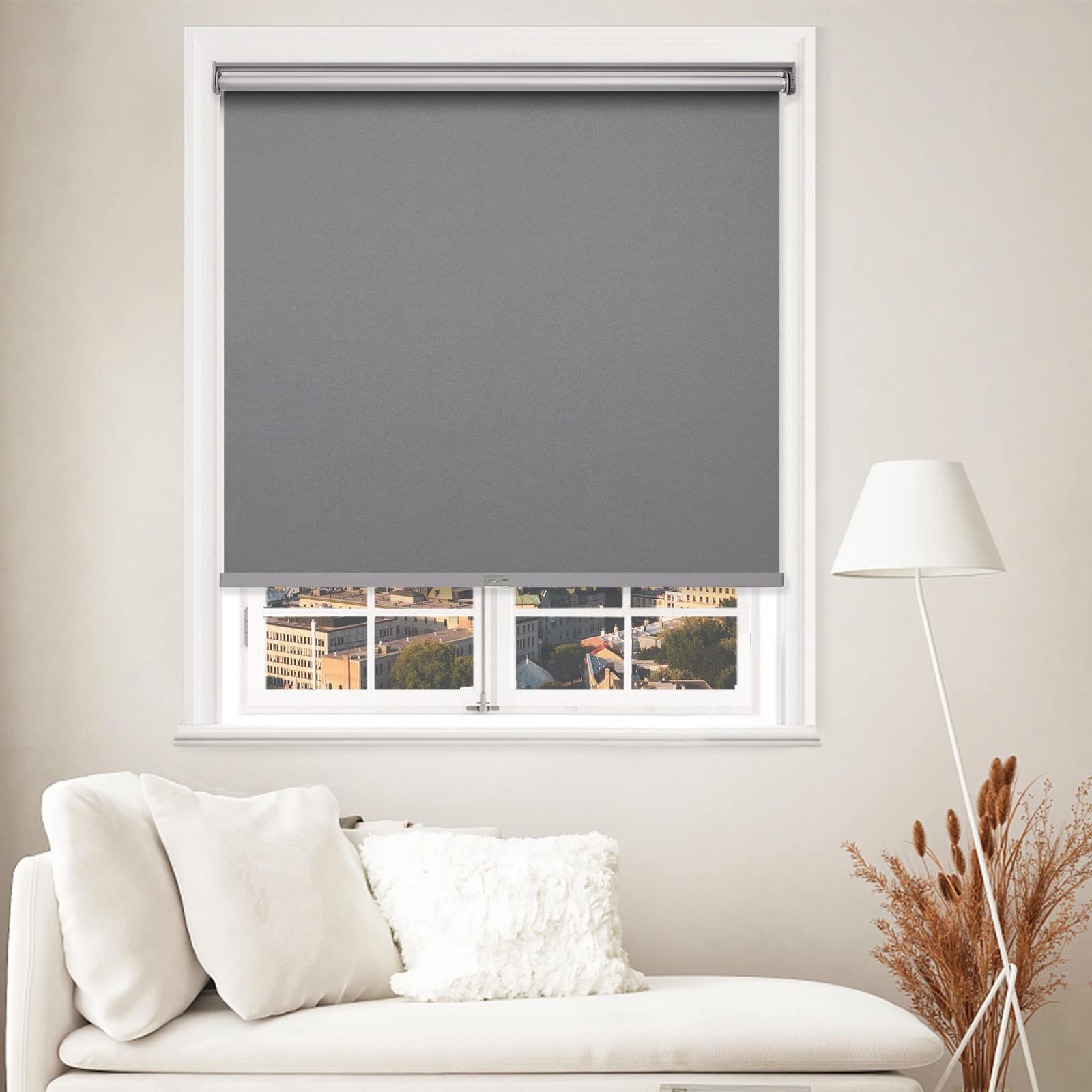 gray window shades