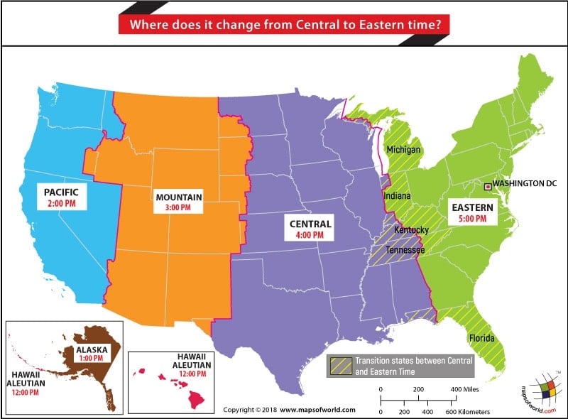 eastern standard to central