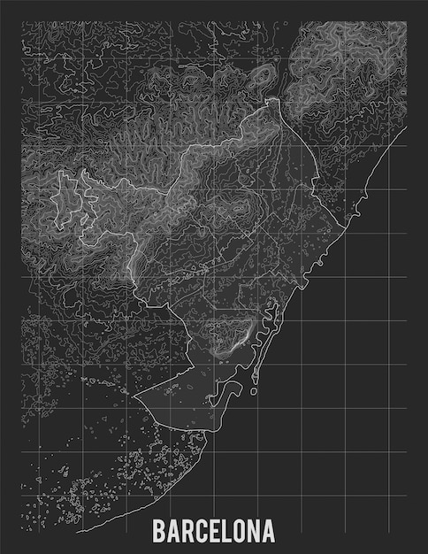 mapa topográfico barcelona