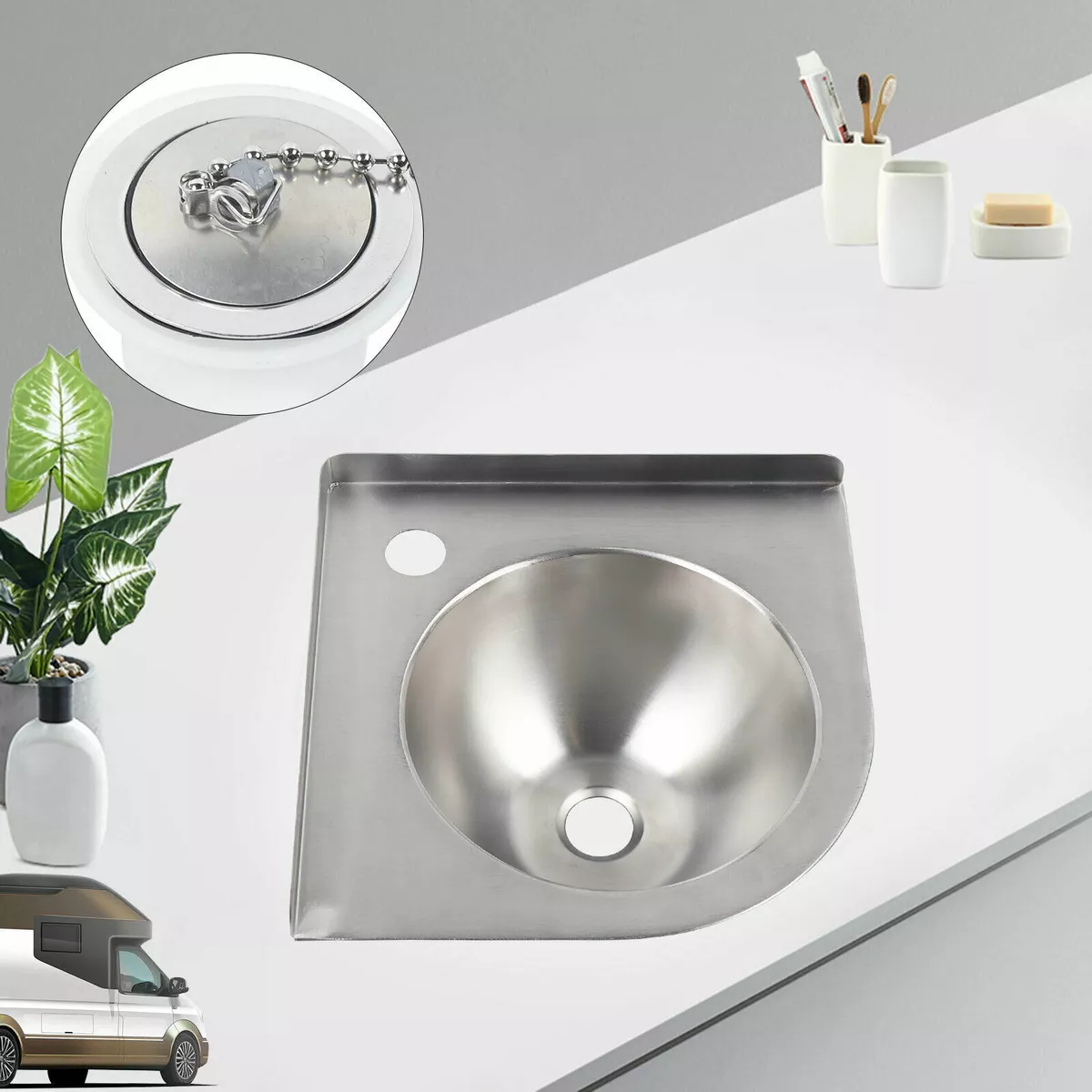 rv corner sink