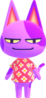 animal crossing purple cat