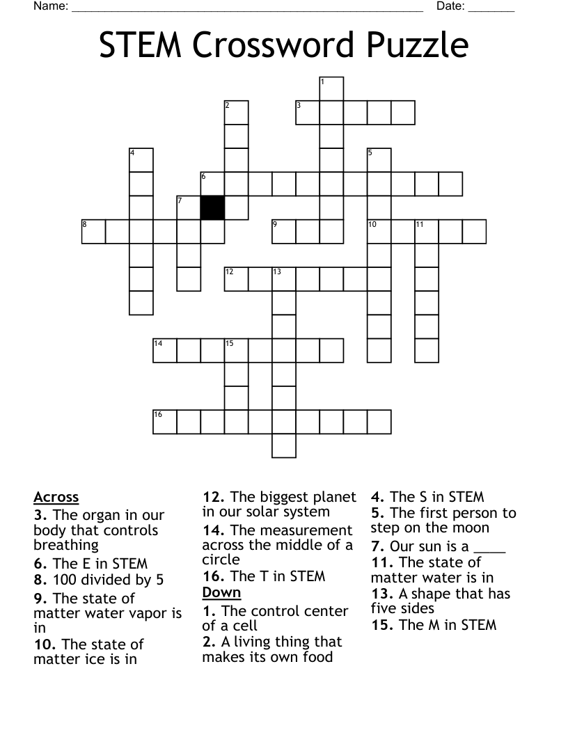 stem crossword clue