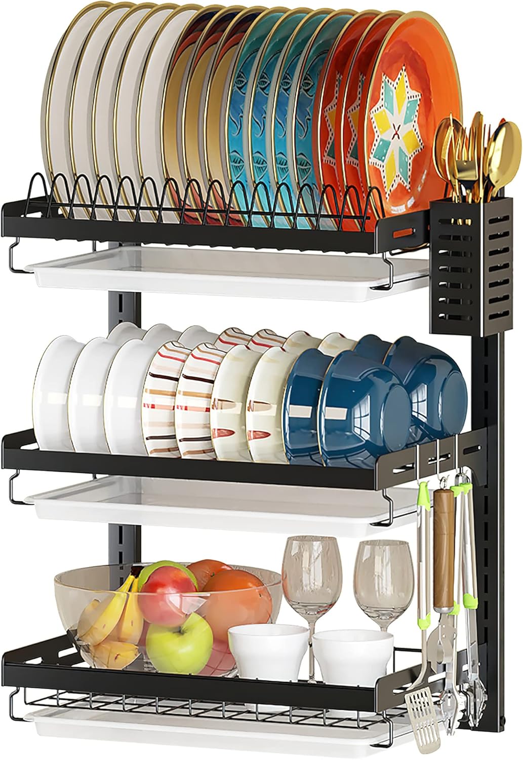 3 tier dish drainer rack