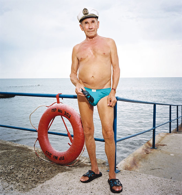 old man in speedo