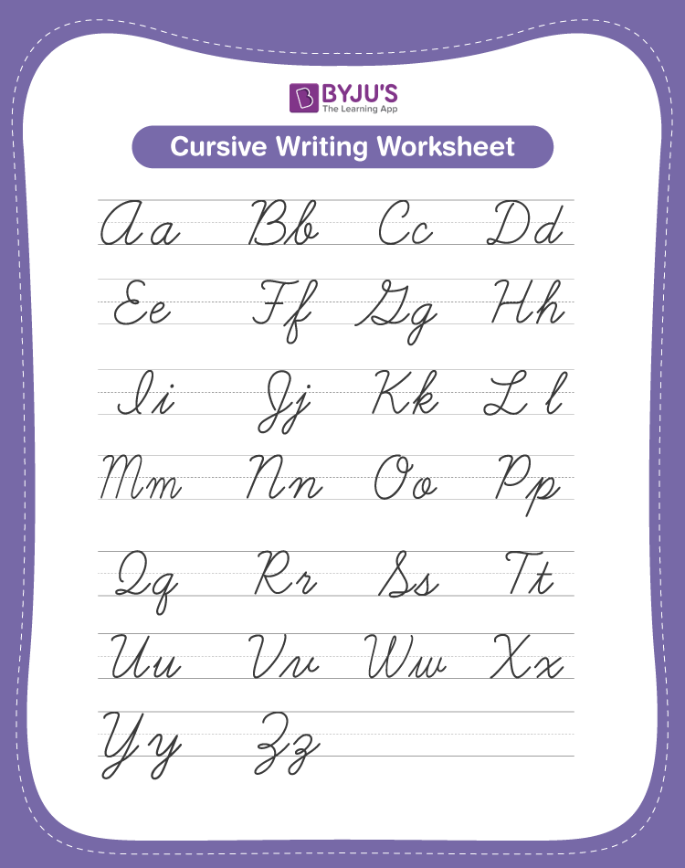 cursive letter