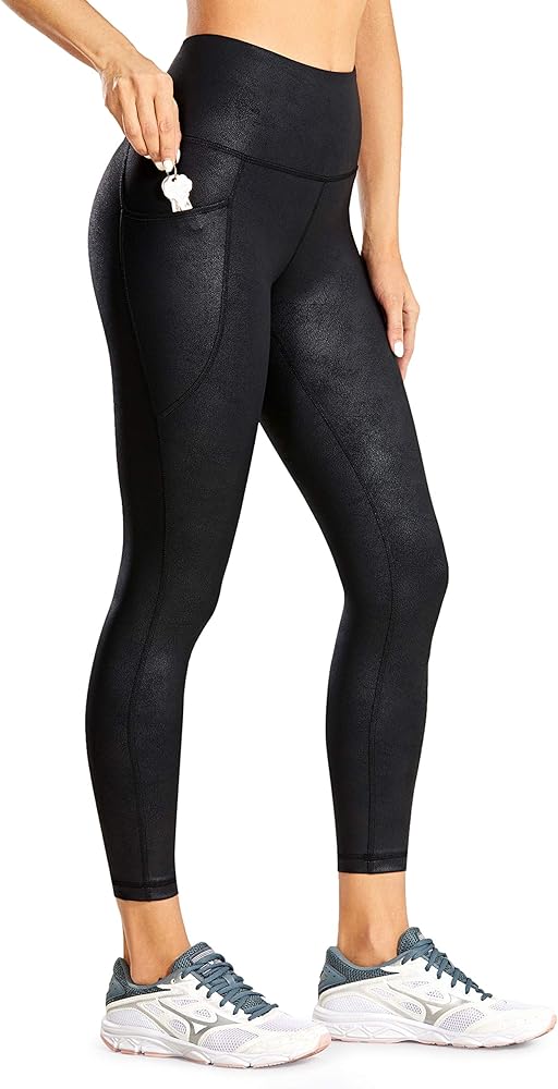 crz yoga faux leather leggings