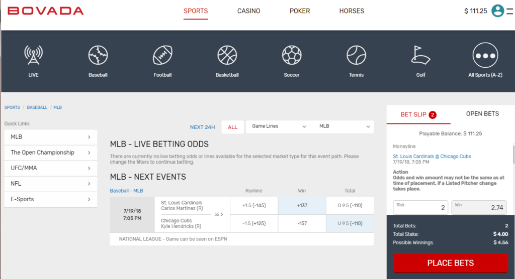 bovada review payout