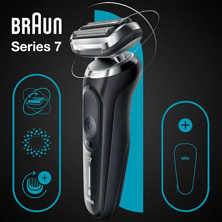 lithium-ion wet and dry electric ladies shaver with 7 attachments