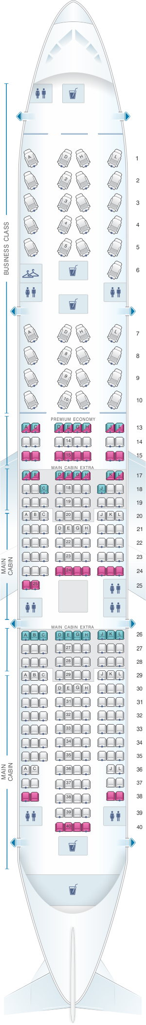 american airlines 777 seat map