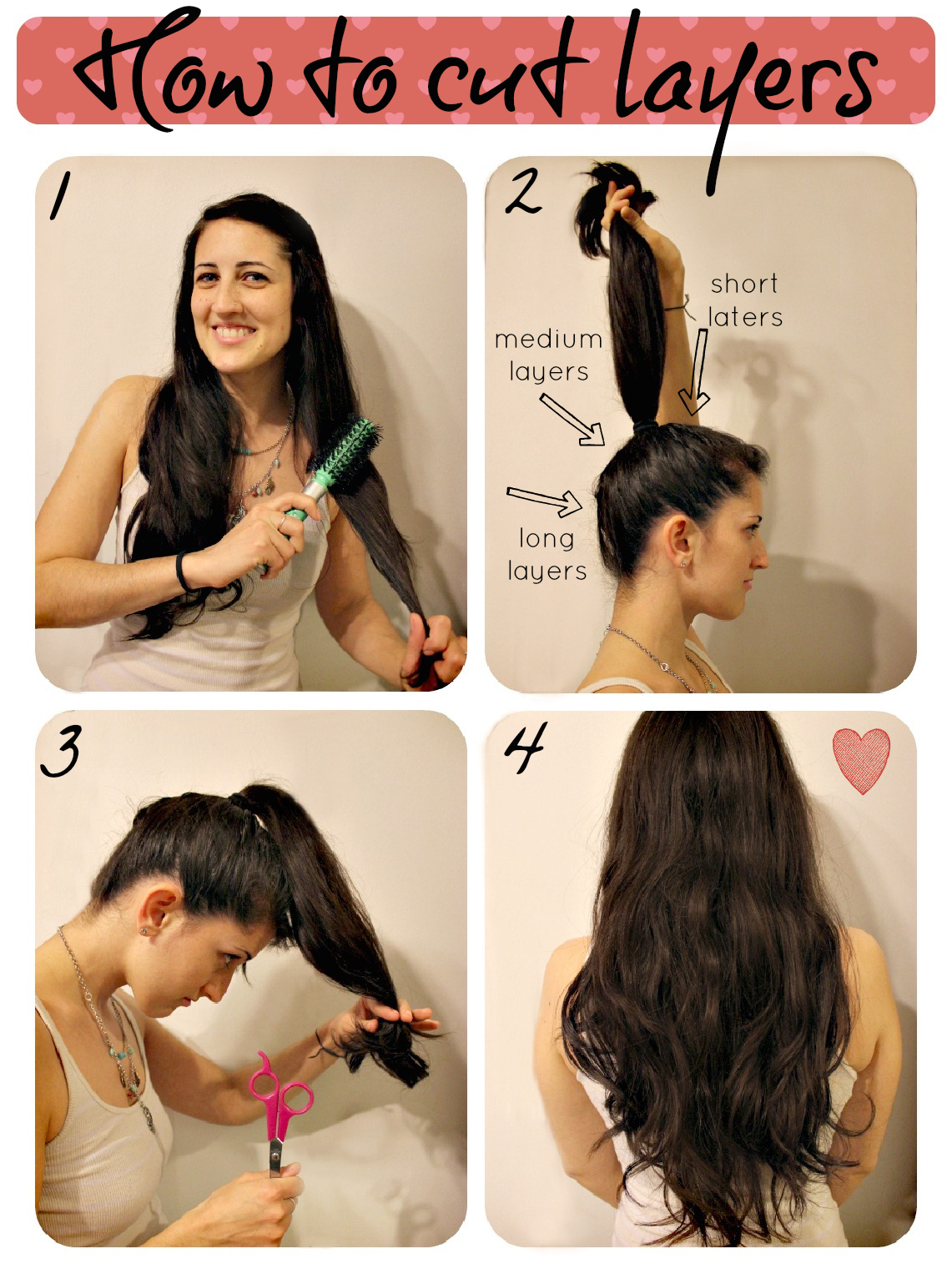 how to cut layers in hair