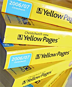 yellow pages phone listings