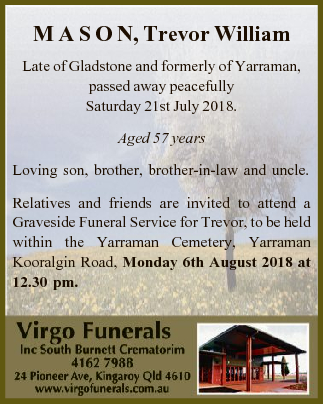 funeral notices south burnett